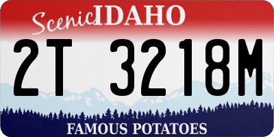 ID license plate 2T3218M
