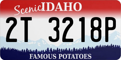 ID license plate 2T3218P