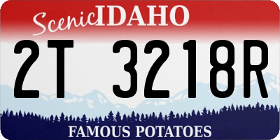 ID license plate 2T3218R