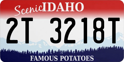 ID license plate 2T3218T