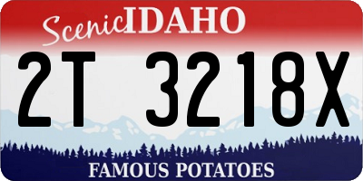 ID license plate 2T3218X
