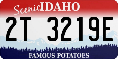 ID license plate 2T3219E