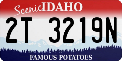 ID license plate 2T3219N