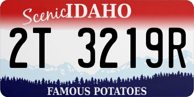 ID license plate 2T3219R