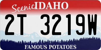 ID license plate 2T3219W