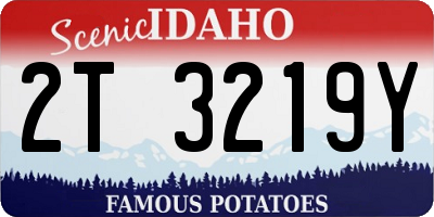 ID license plate 2T3219Y