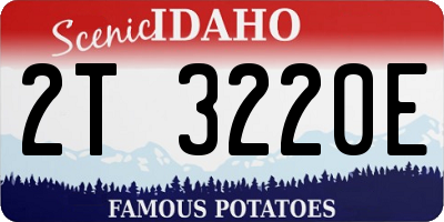 ID license plate 2T3220E