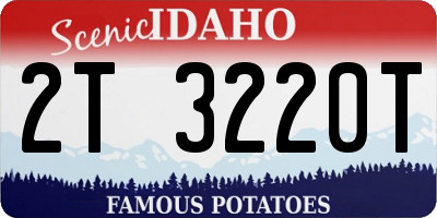 ID license plate 2T3220T