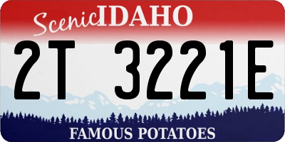 ID license plate 2T3221E