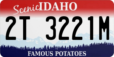 ID license plate 2T3221M