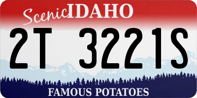 ID license plate 2T3221S