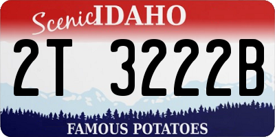 ID license plate 2T3222B