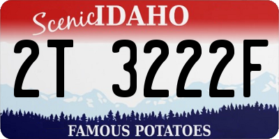 ID license plate 2T3222F