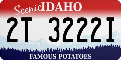ID license plate 2T3222I