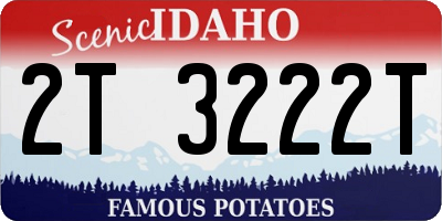 ID license plate 2T3222T