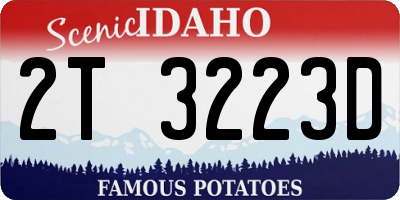 ID license plate 2T3223D