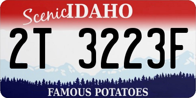 ID license plate 2T3223F