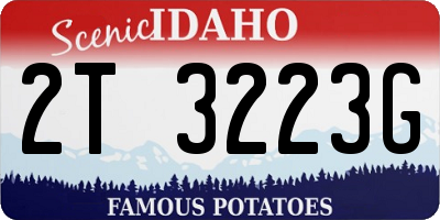 ID license plate 2T3223G