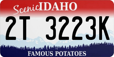 ID license plate 2T3223K