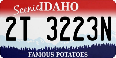 ID license plate 2T3223N