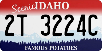 ID license plate 2T3224C
