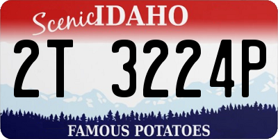 ID license plate 2T3224P