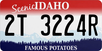 ID license plate 2T3224R
