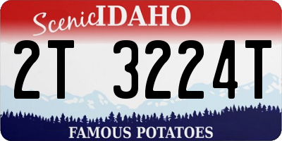 ID license plate 2T3224T