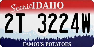 ID license plate 2T3224W