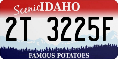 ID license plate 2T3225F