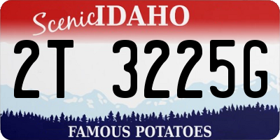 ID license plate 2T3225G