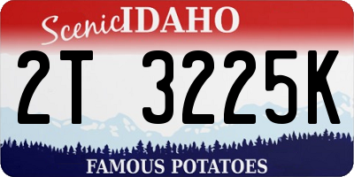 ID license plate 2T3225K