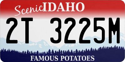 ID license plate 2T3225M