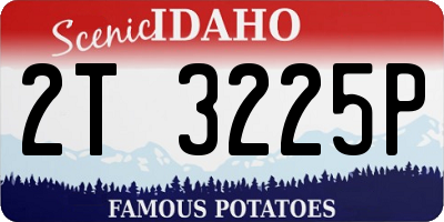 ID license plate 2T3225P