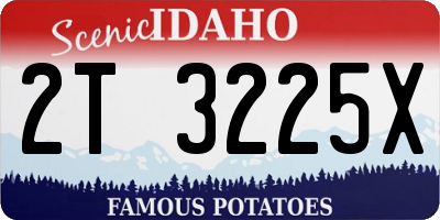 ID license plate 2T3225X