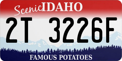 ID license plate 2T3226F
