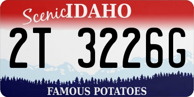 ID license plate 2T3226G