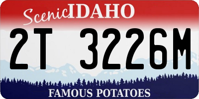 ID license plate 2T3226M