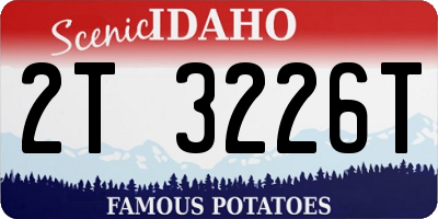 ID license plate 2T3226T