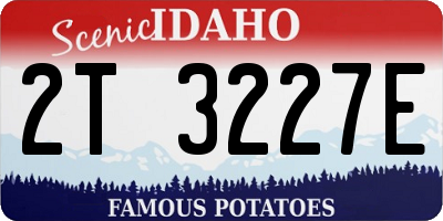 ID license plate 2T3227E