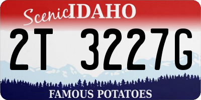 ID license plate 2T3227G