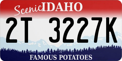ID license plate 2T3227K