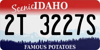 ID license plate 2T3227S
