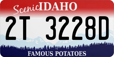 ID license plate 2T3228D