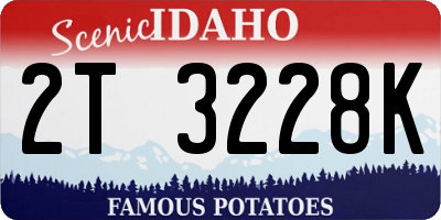 ID license plate 2T3228K