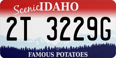 ID license plate 2T3229G