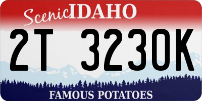 ID license plate 2T3230K