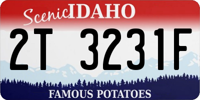 ID license plate 2T3231F