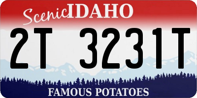 ID license plate 2T3231T