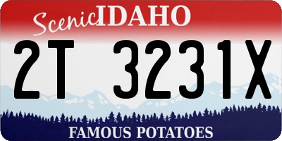 ID license plate 2T3231X